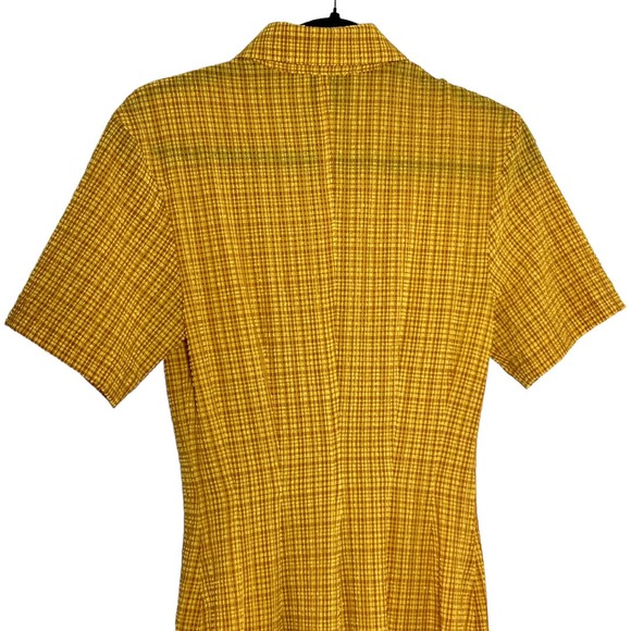 Nanushka Sabri Seersucker Checker Short Sleeve Dress - Picture 2 of 10